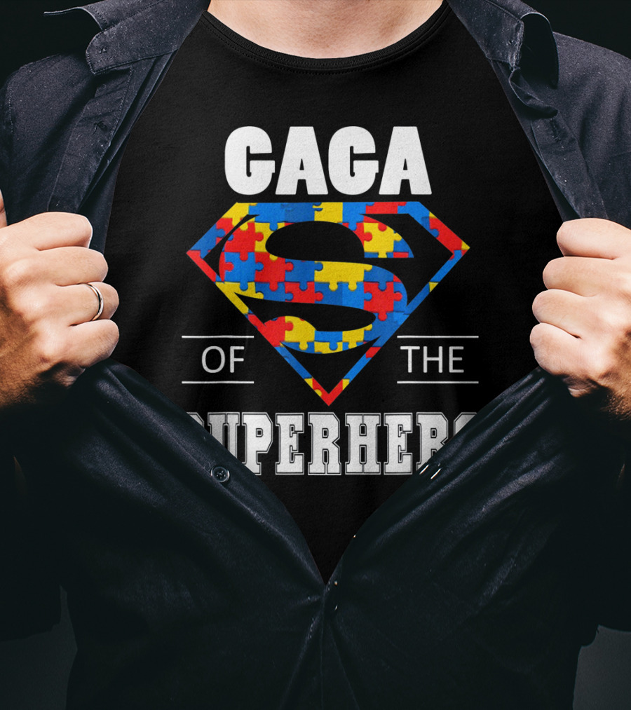 Gaga Superhero Autism Awareness Day T-Shirt