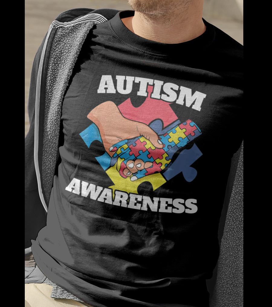 Autism Awareness Puzzle Piece Handshake 2 April Au T-Shirt