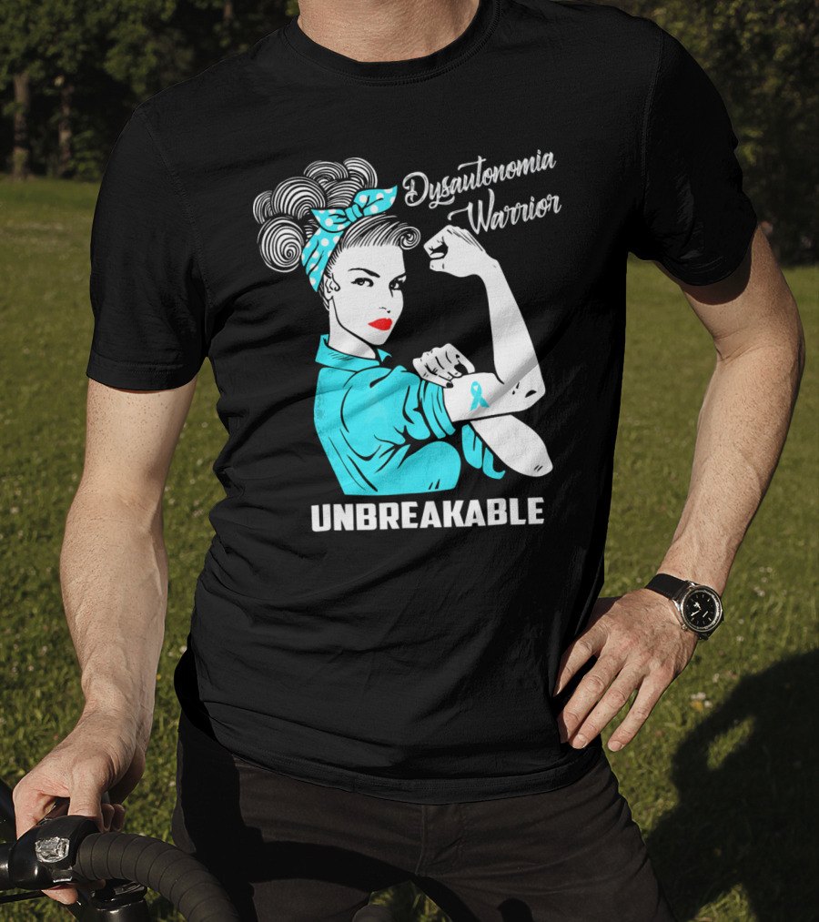 Dysautonomia Warrior Unbreakable Retro Rosie The Riveter T-Shirt