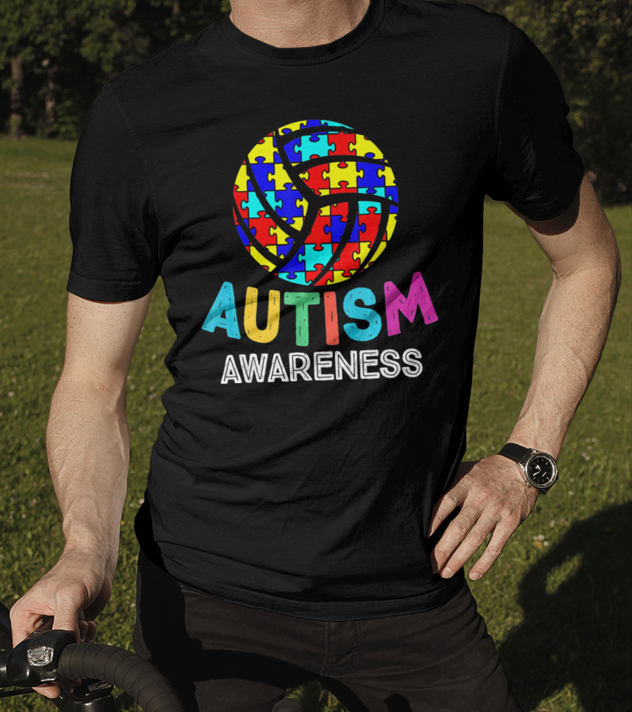 Autism Awareness Volleyball Puzzle T-Shirt