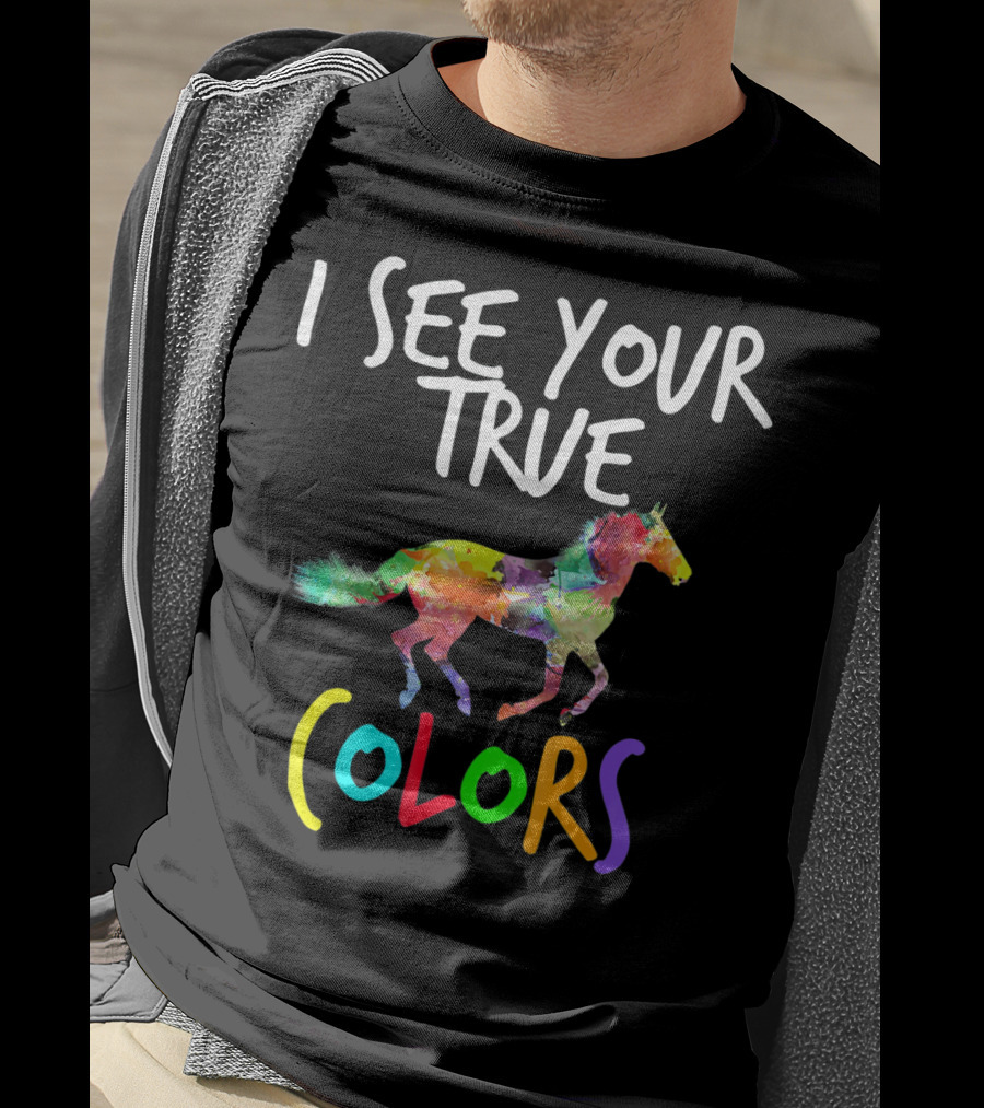 I See Your True Colors Autism Awareness Horse T-Shirt