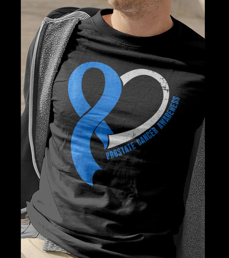Prostate Cancer Awareness Heart T-Shirt