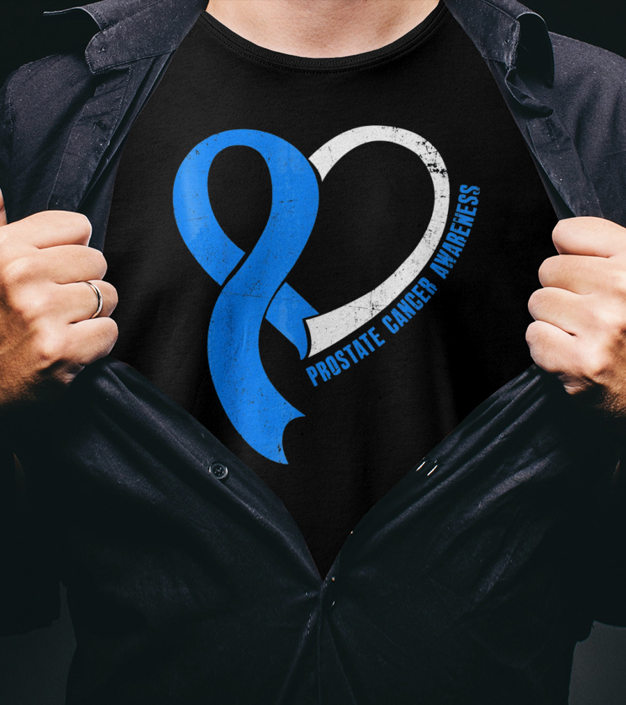 Prostate Cancer Awareness Heart T-Shirt
