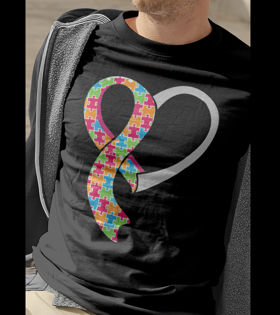 Puzzle Heart Autism Awareness T-Shirt