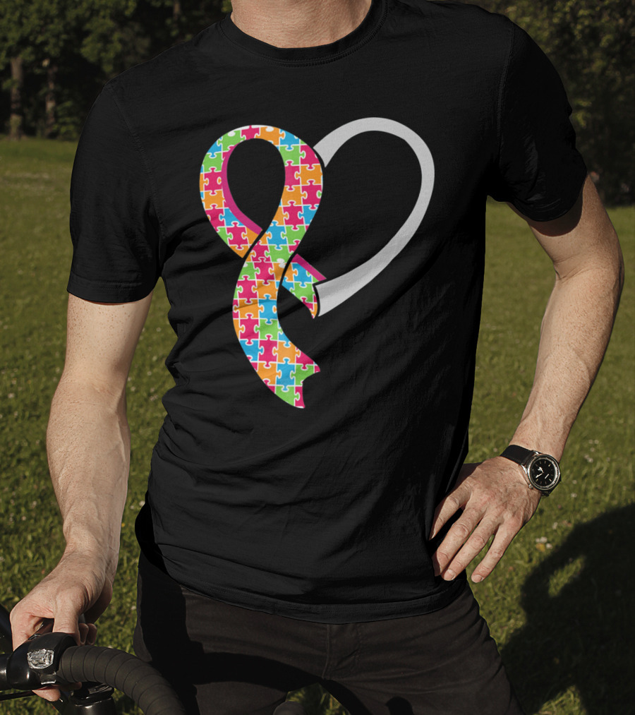 Puzzle Heart Autism Awareness T-Shirt