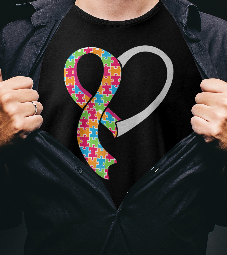 Puzzle Heart Autism Awareness T-Shirt
