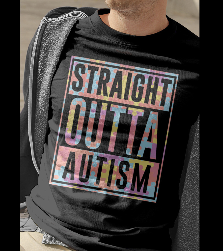 Straight Outta Autism Puzzle T-Shirt
