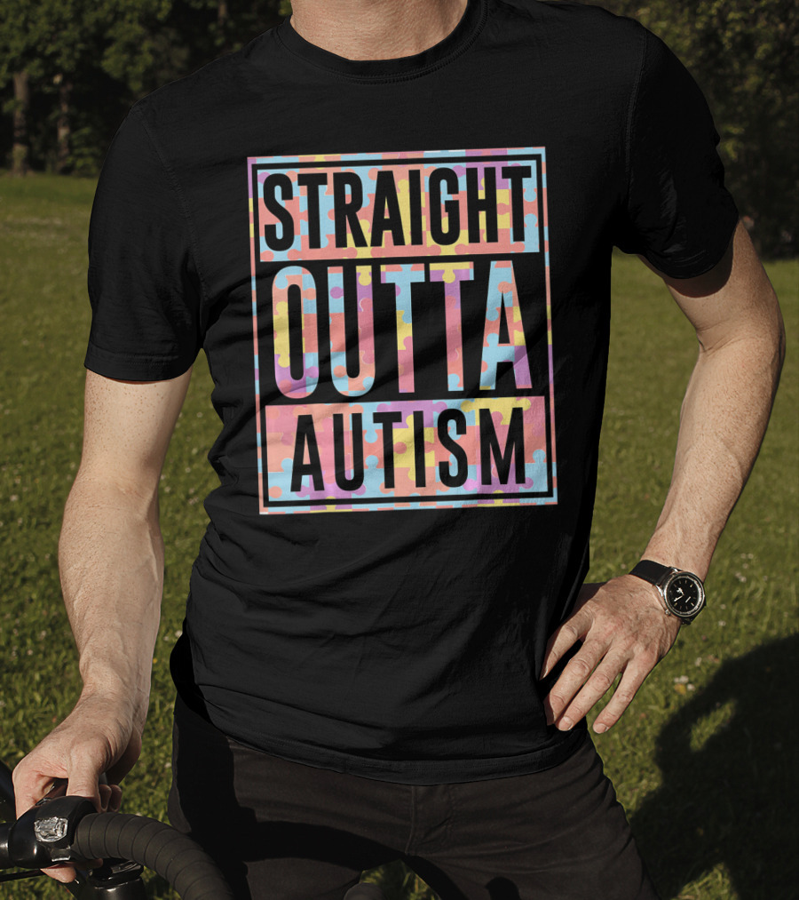 Straight Outta Autism Puzzle T-Shirt