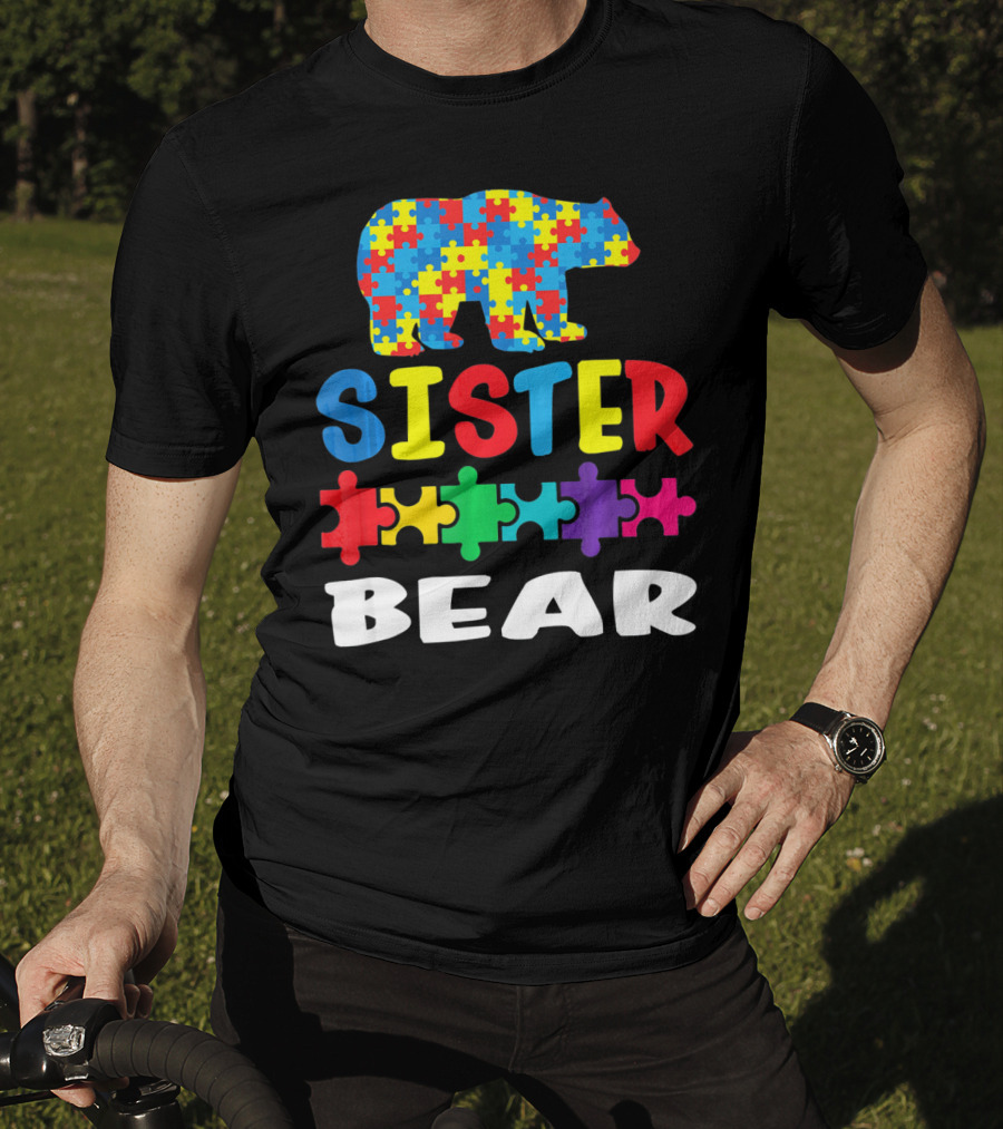 Sister Bear Puzzle Autism Kid T-Shirt
