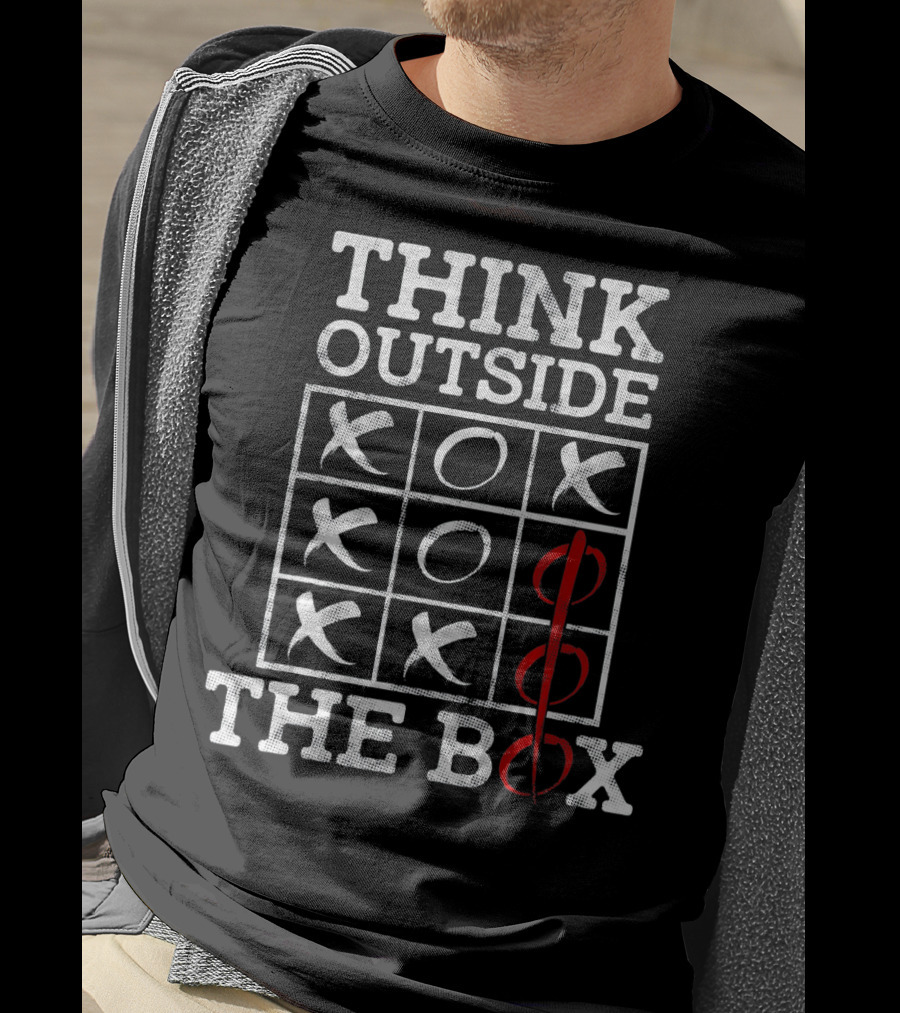 Think Outside The Box Tic Tac Toe Autism Awareness T-Shirt