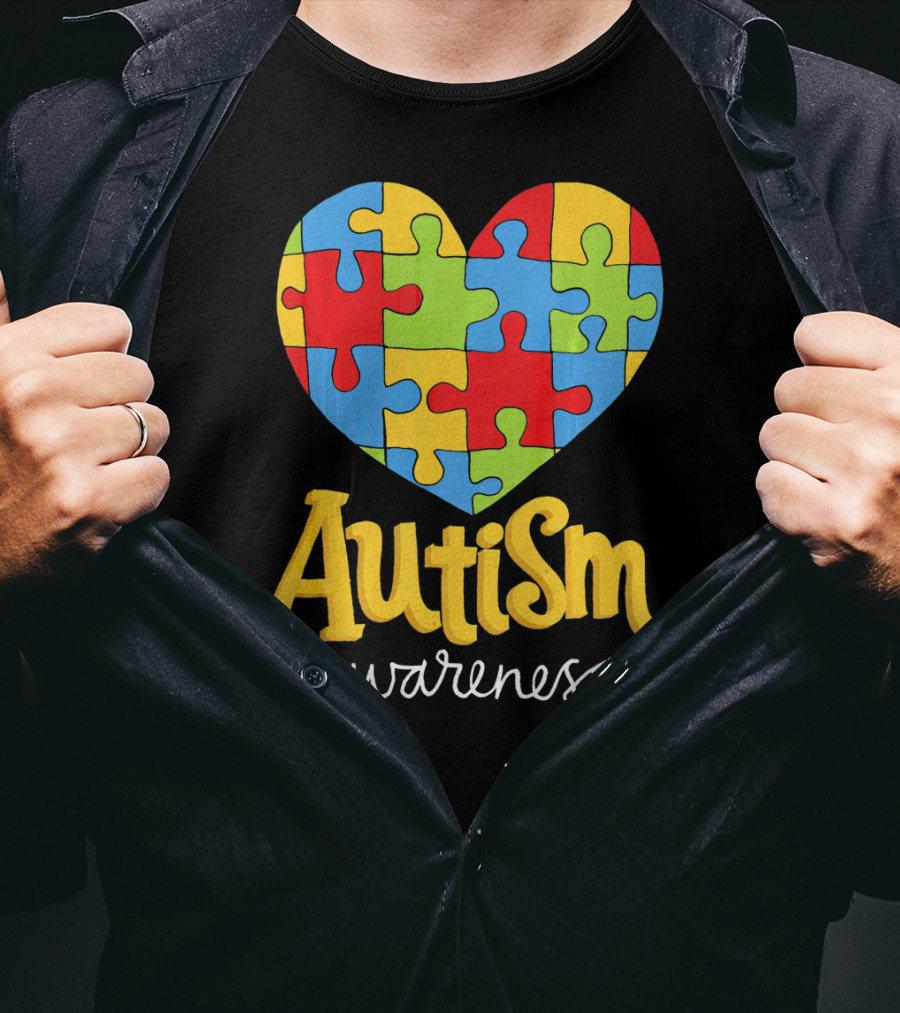 Puzzle Heart Autism Awareness Autism T-Shirt