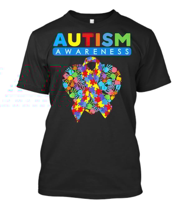 Autism Awareness Puzzle Ribbon Heart T-Shirt