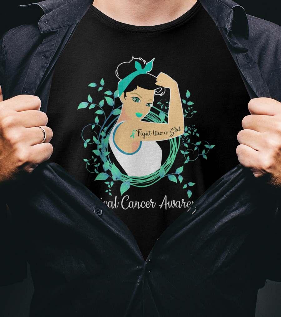 Cervical Cancer Awareness Fight Like A Girl T-Shirt