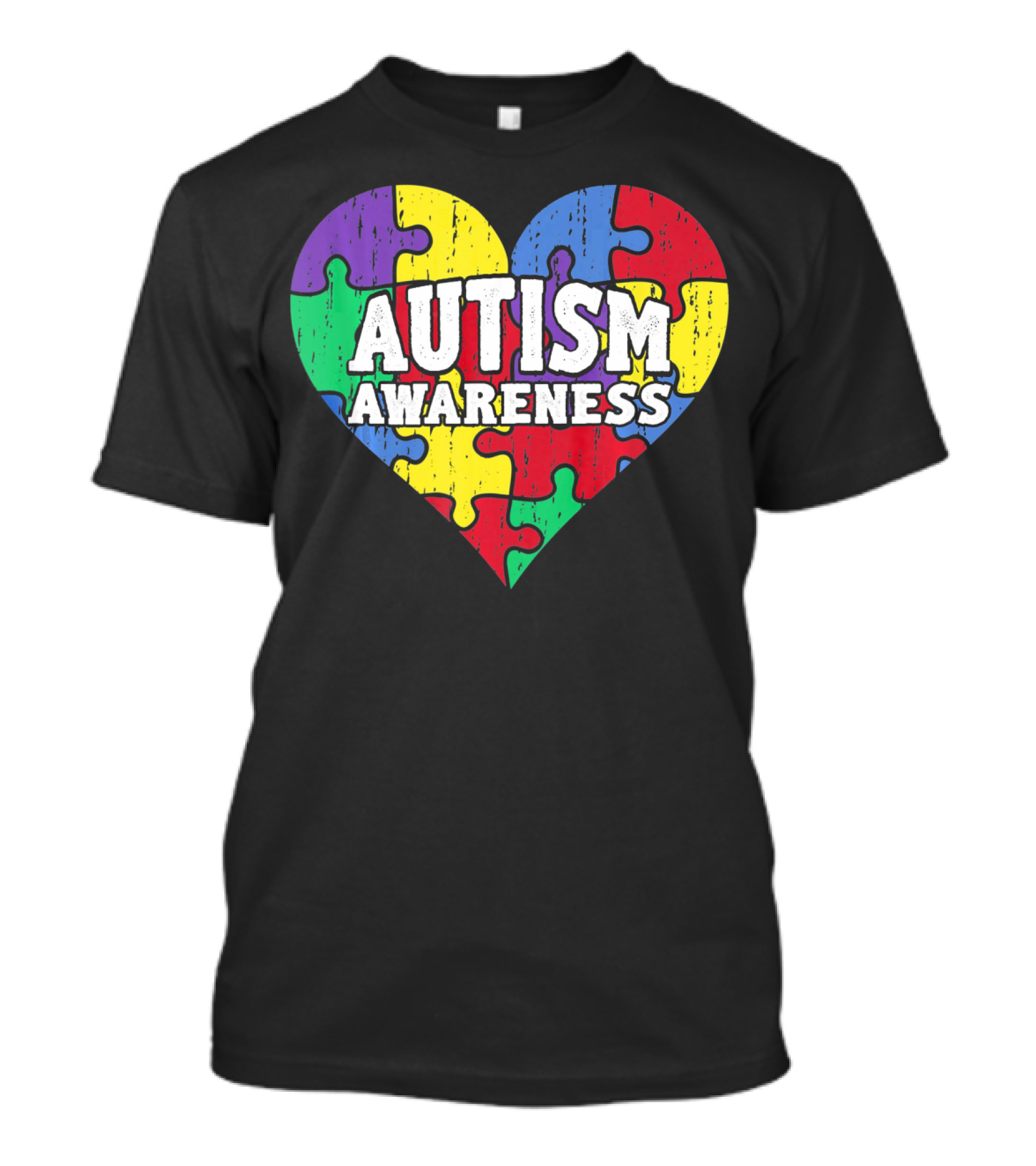 Autism Awareness Heart Puzzle Pieces T-Shirt