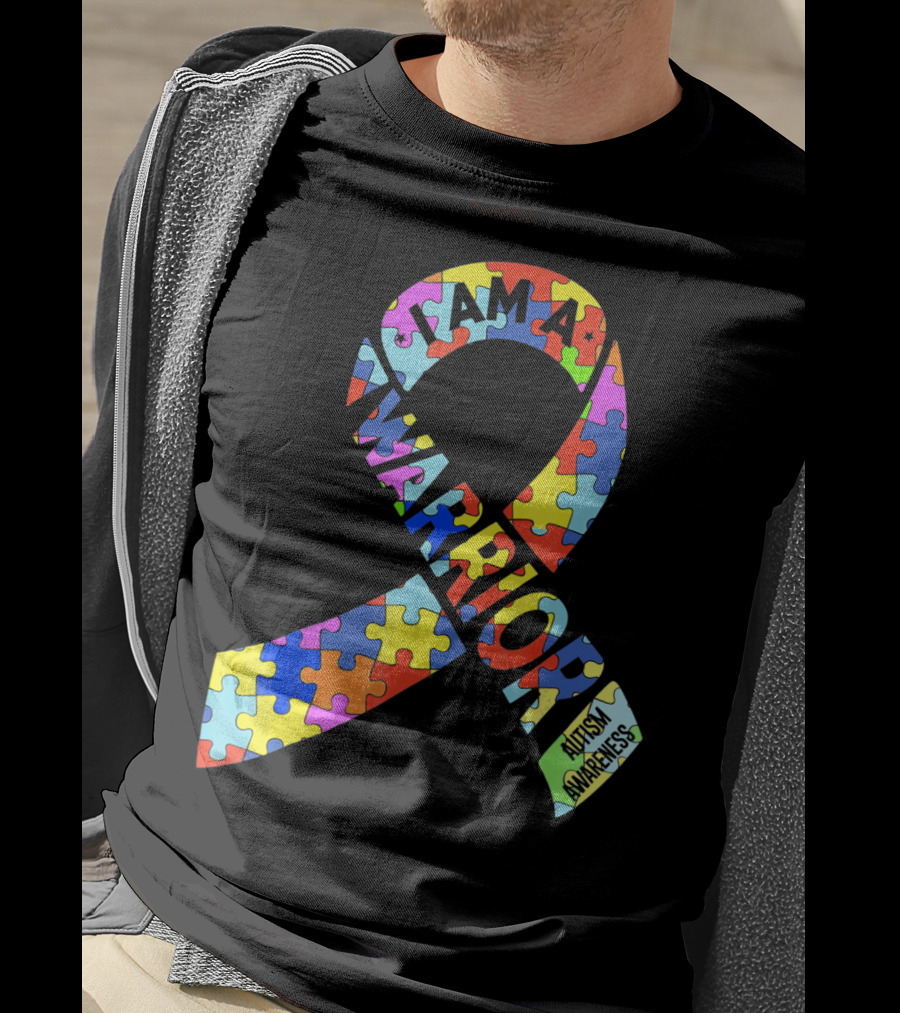 I Am A Warrior Autism Awareness Puzzle T-Shirt