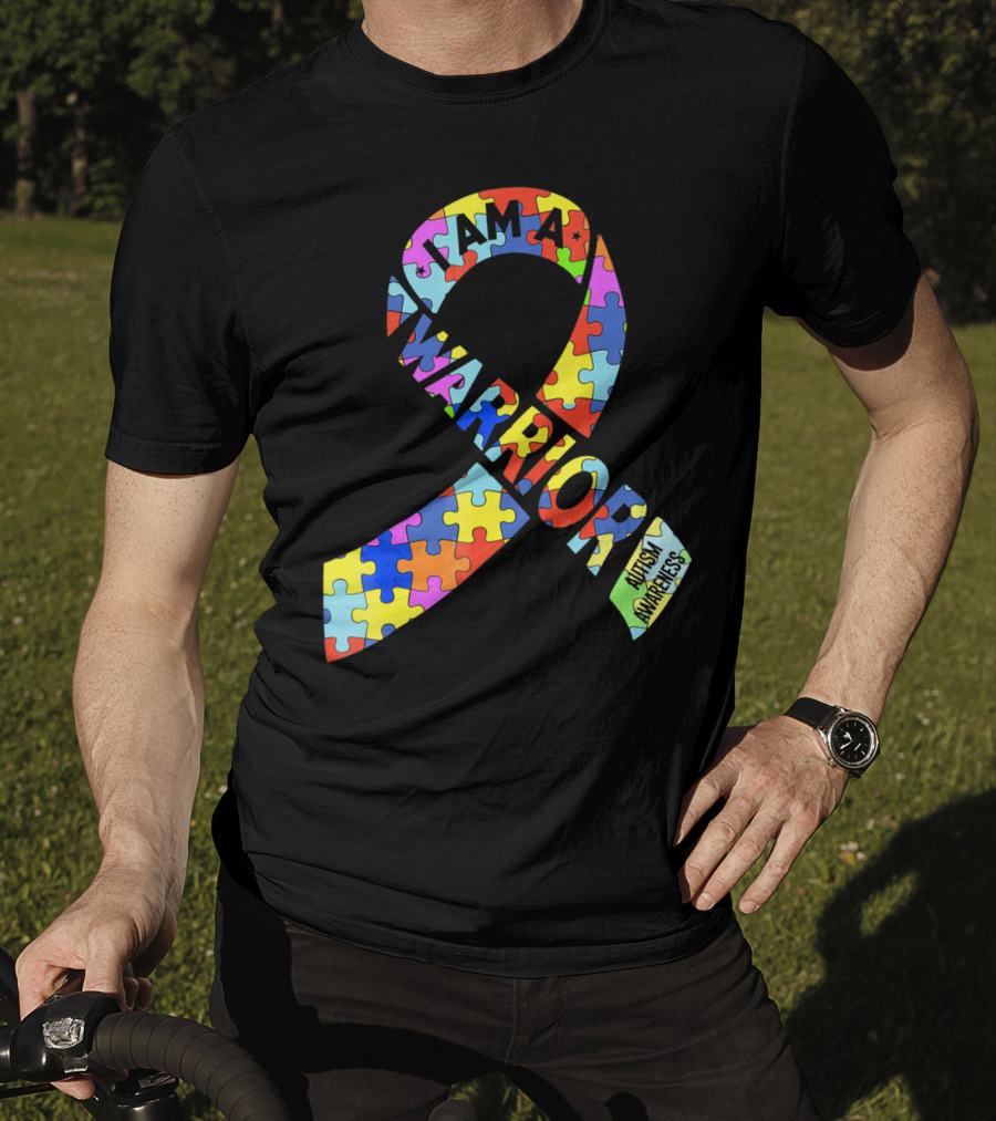 I Am A Warrior Autism Awareness Puzzle T-Shirt