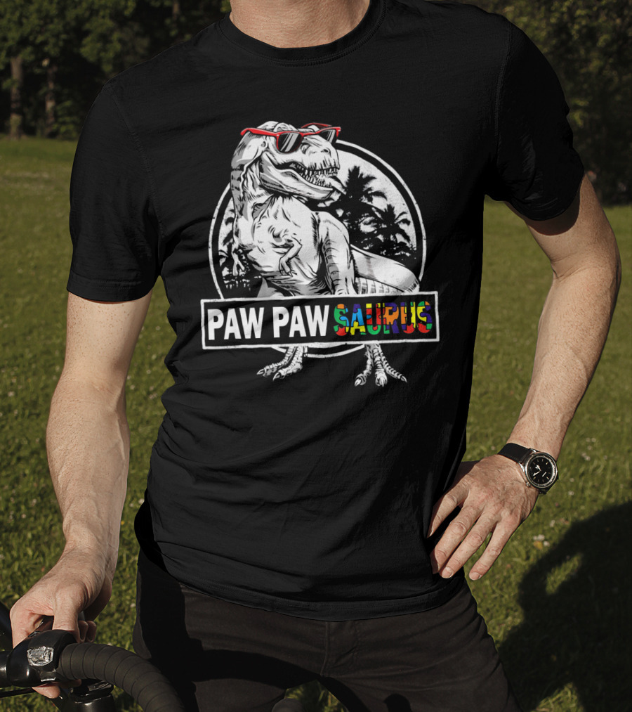 Paw Pawsaurus Paw Paw Saurus Dinosaur With Sunglasses T-Shirt