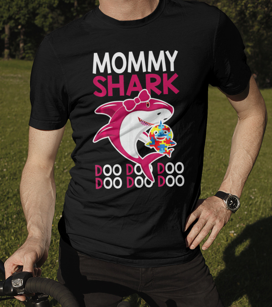 Mommy Shark Autism Awareness Doo Doo Doo T-Shirt