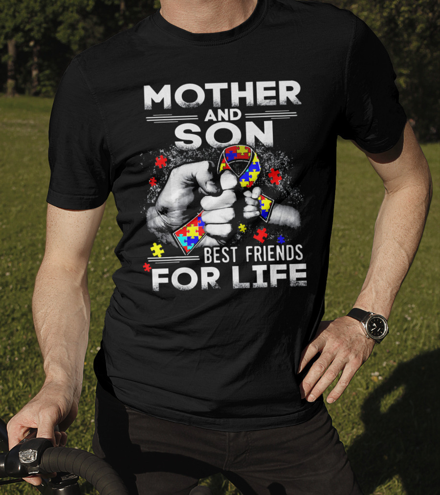 Mother And Son Best Friends For Life Autism Awareness T-Shirt