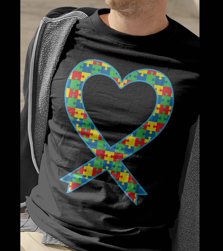 Autism ASD Aspergers Puzzle Heart T-Shirt