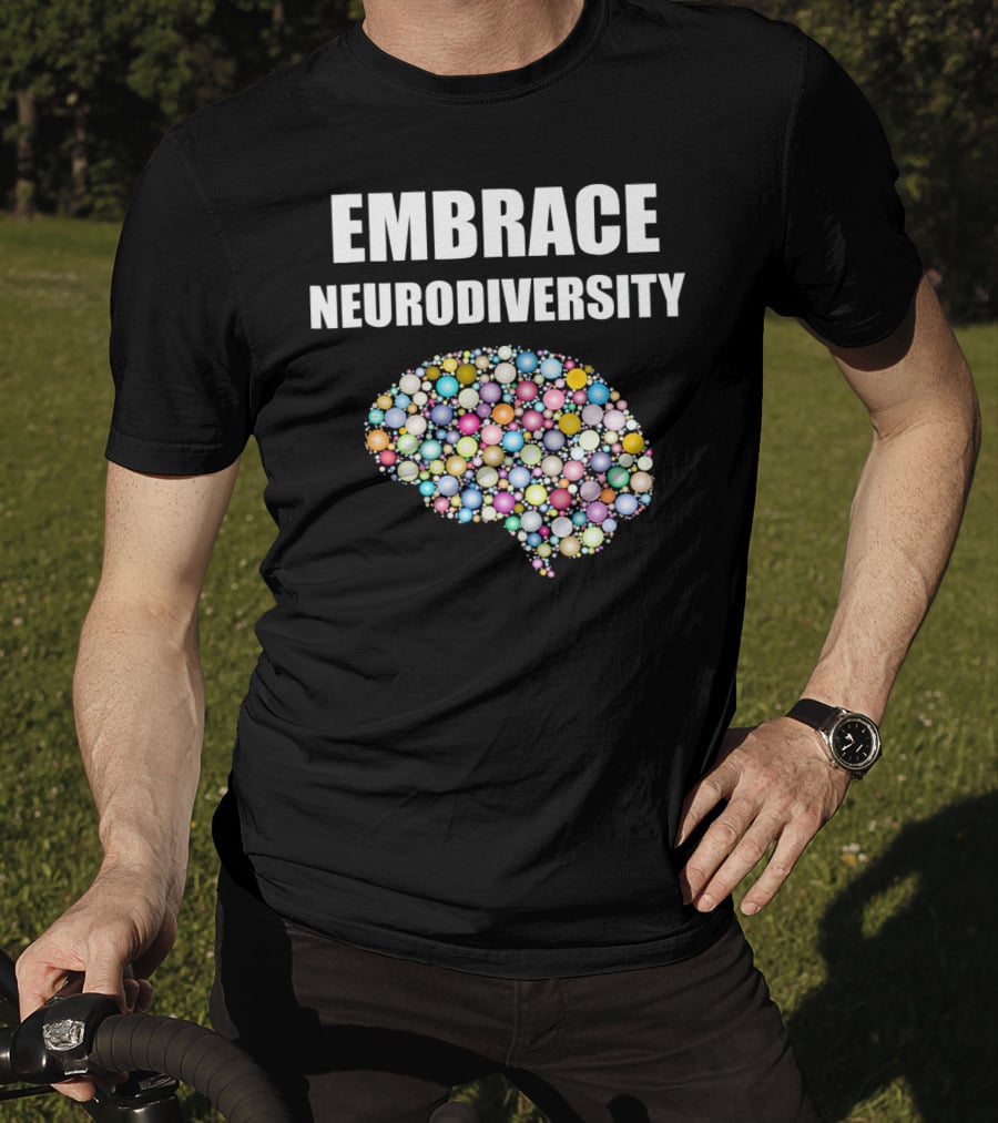 EMBRACE NEURODIVERSITY Colorful Brain Bubbles Design For ASD T-Shirt
