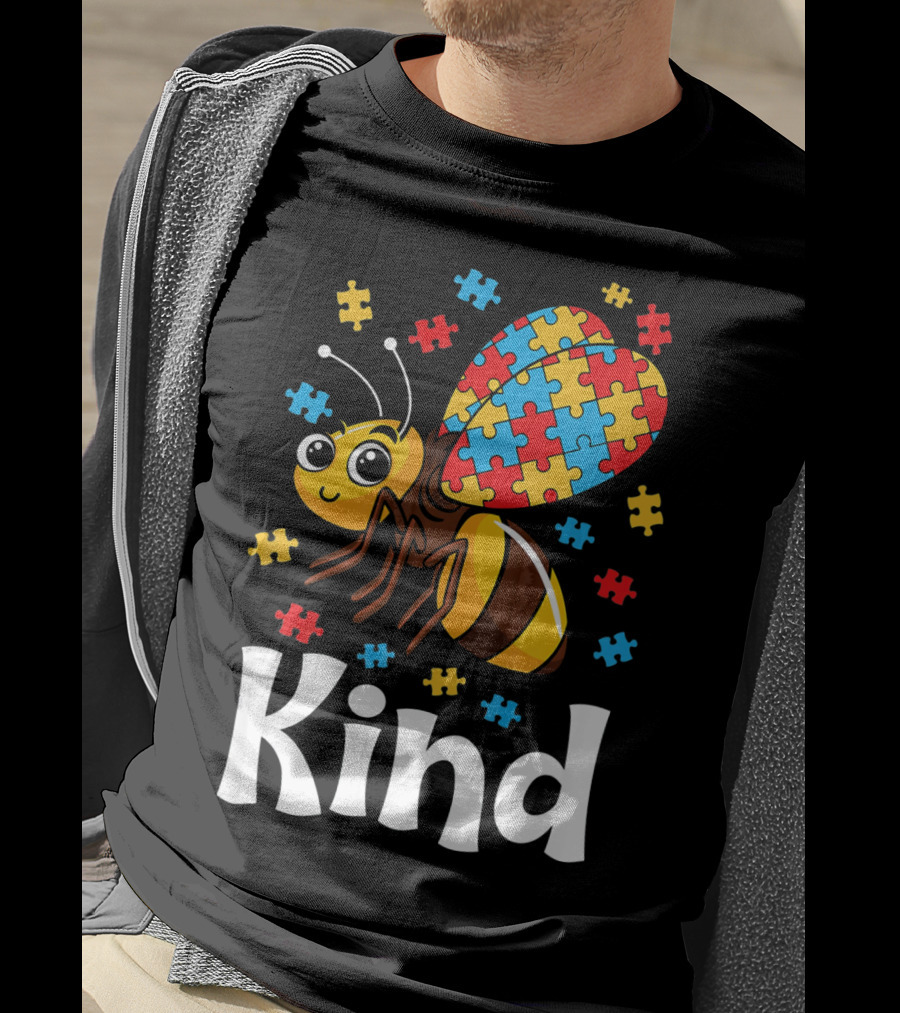 Puzzle Bee Kind Autism Awareness Beekind T-Shirt