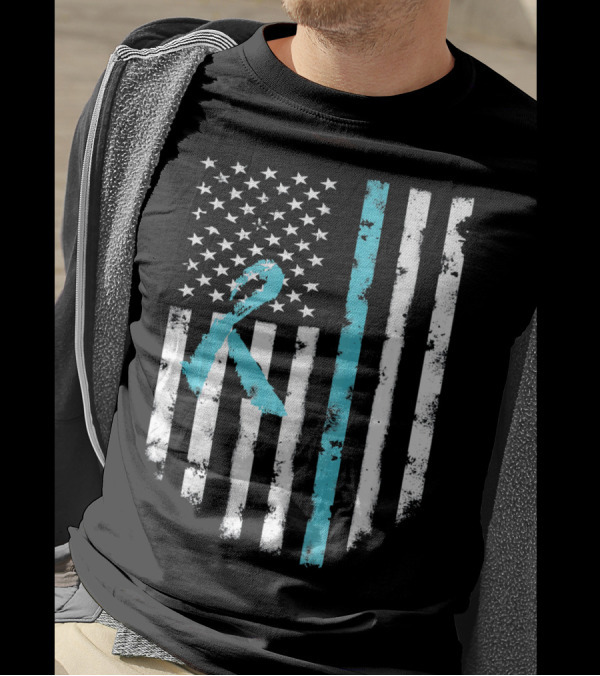 Scleroderma Awareness Support American Flag T-Shirt
