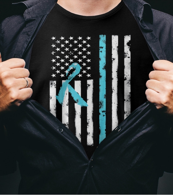 Scleroderma Awareness Support American Flag T-Shirt