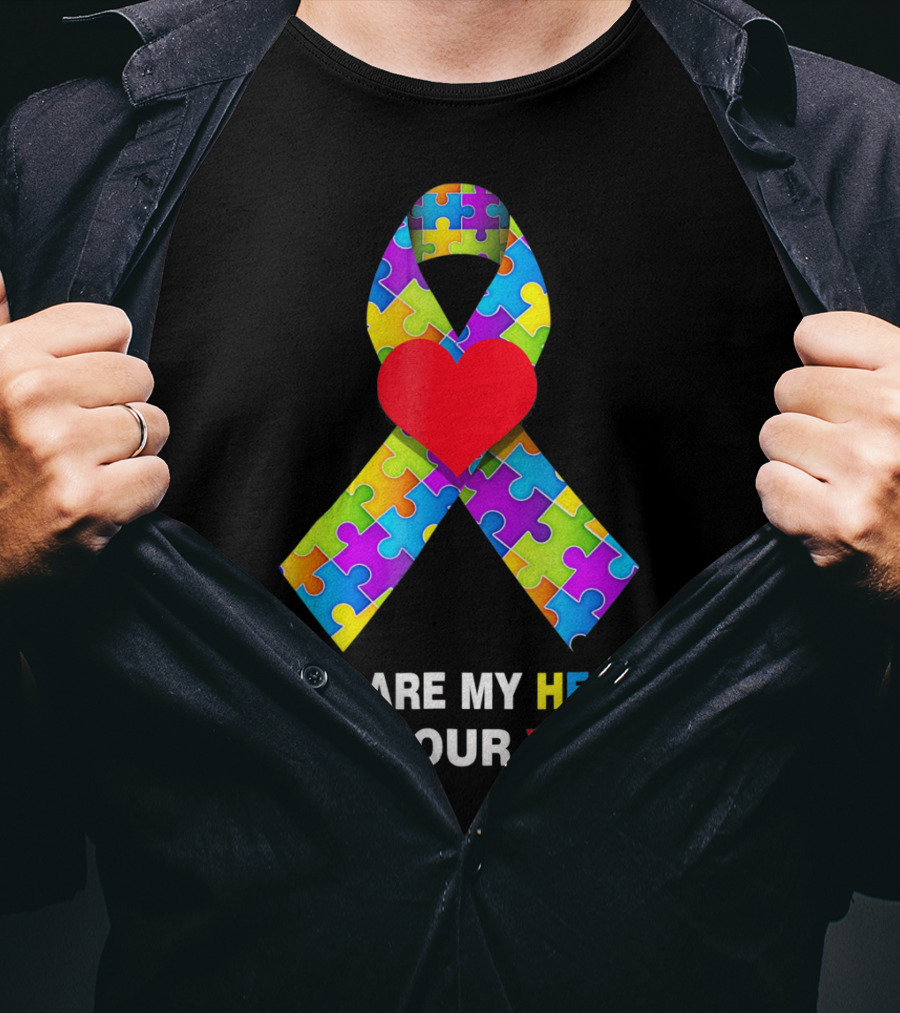 You Are My Heart Autism Awareness Puzzle Ribbon I Am Your Voice T-Shirt