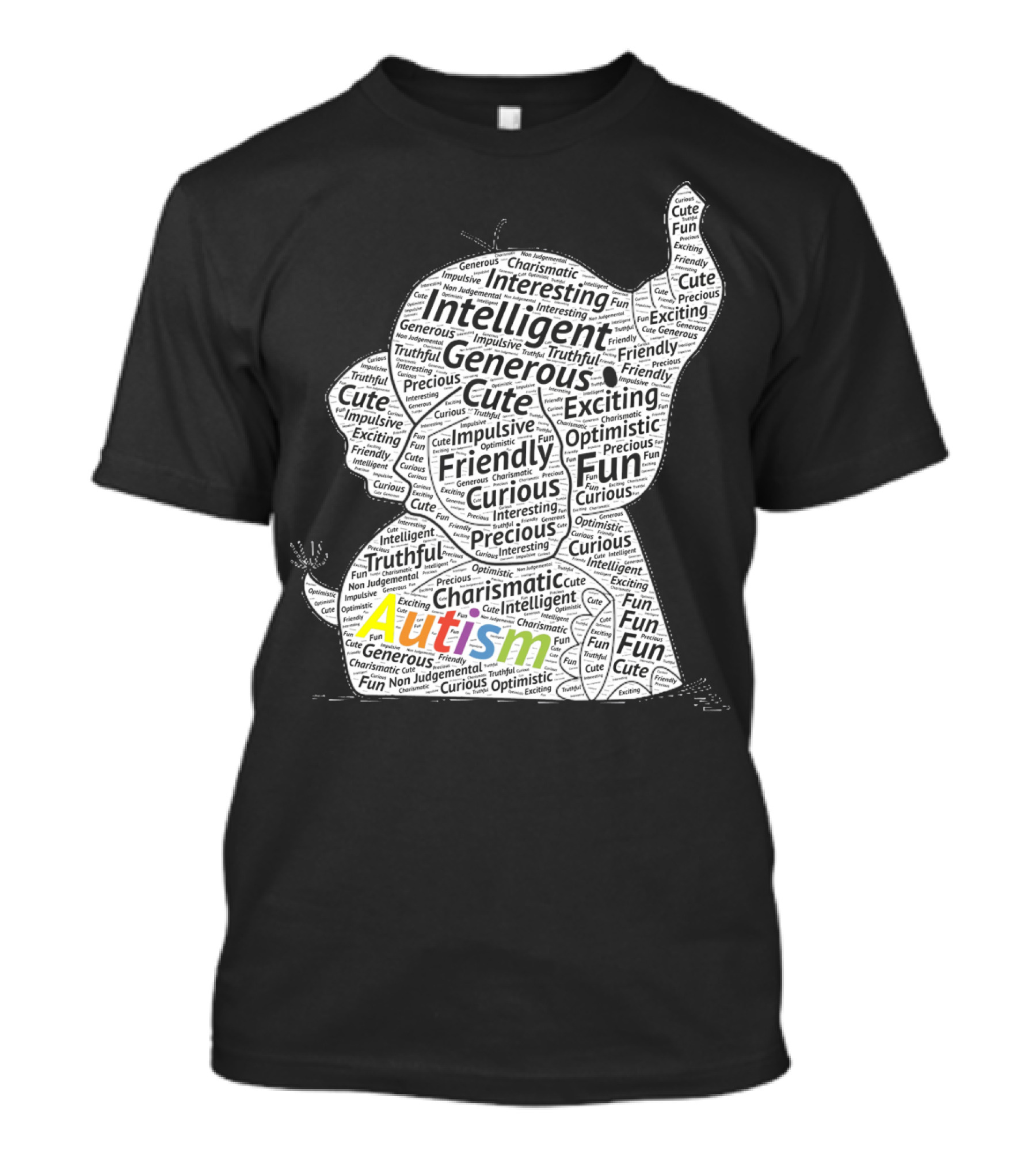 Autism Intelligent Generous Friendly Fun Elephant T-Shirt