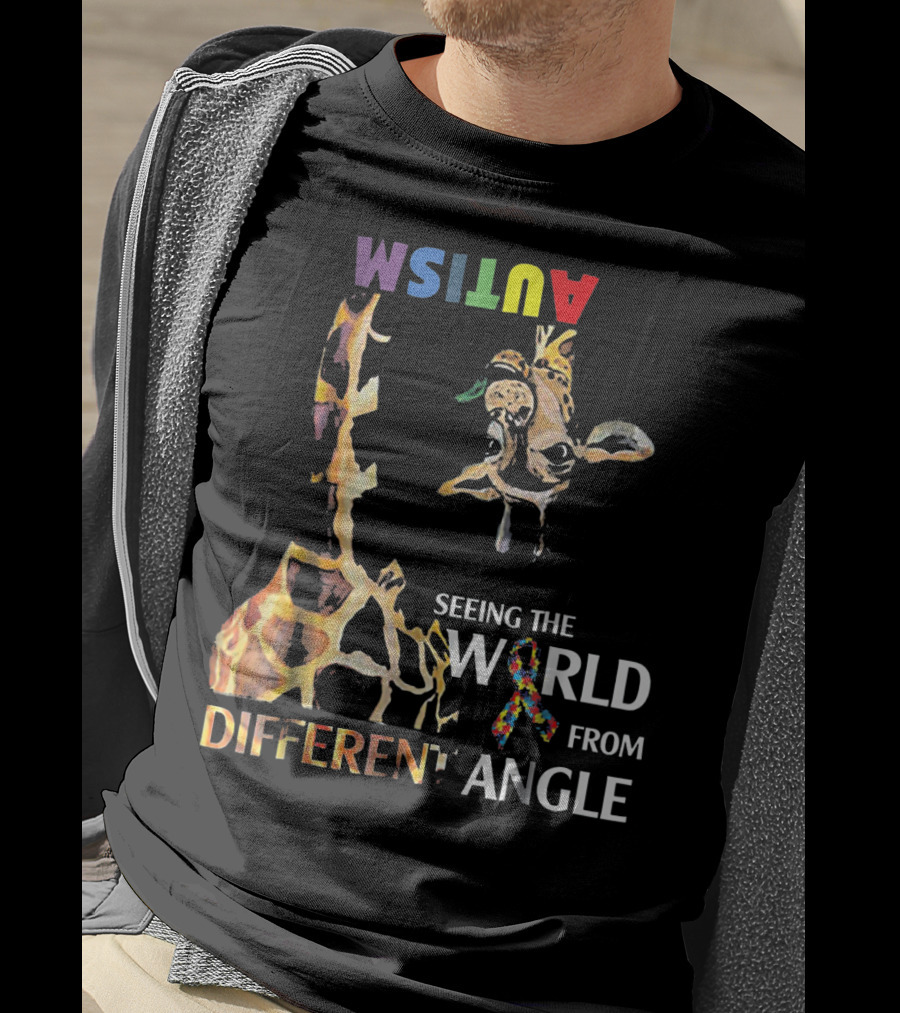 Giraffe Autism Seeing The World From A Different Angle T-Shirt