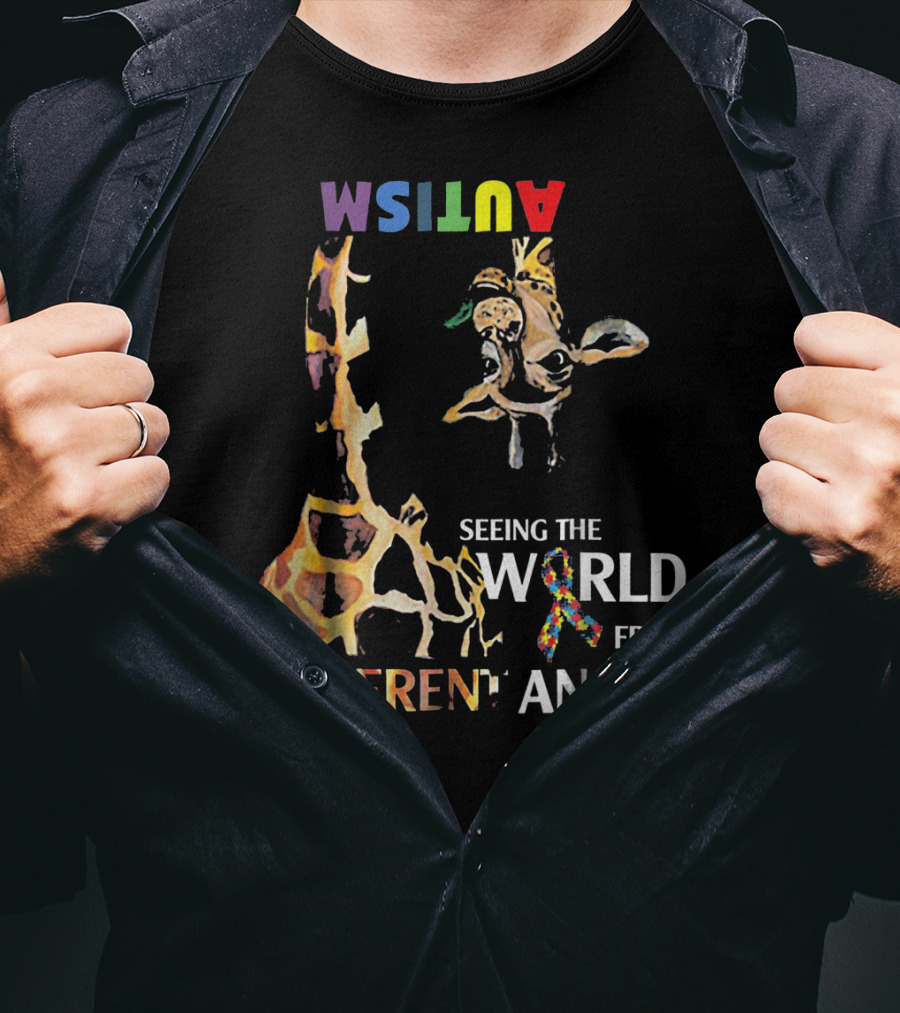 Giraffe Autism Seeing The World From A Different Angle T-Shirt