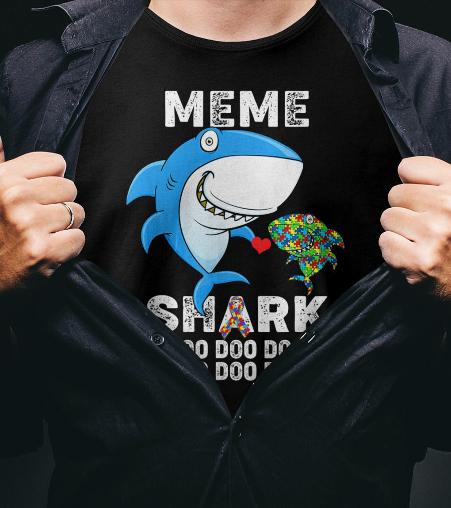 Meme Shark Doo Doo Doo Autism Awareness T-Shirt