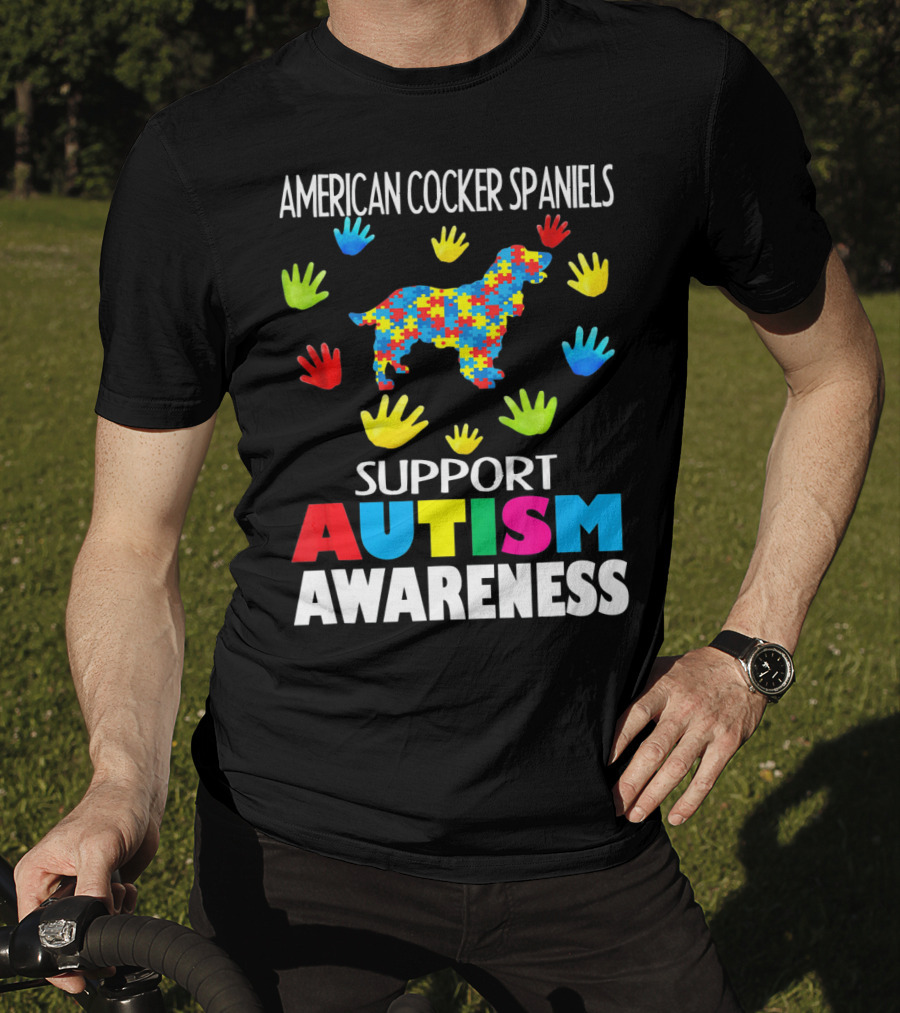 American Cocker Spaniels Support Autism Awareness T-Shirt