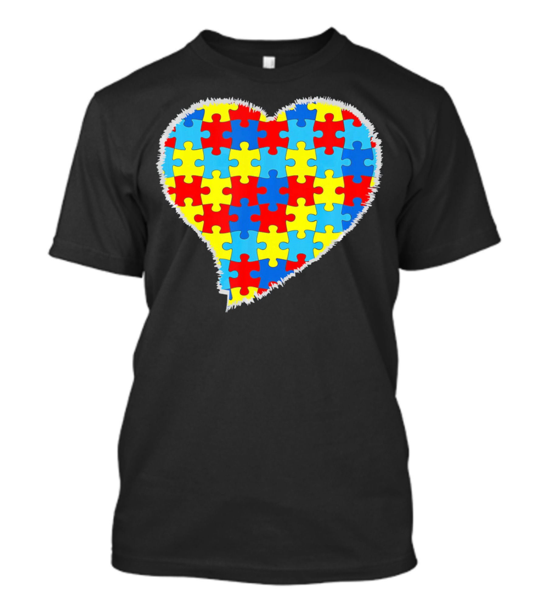 Autism Puzzle Pieces Heart Awareness T-Shirt