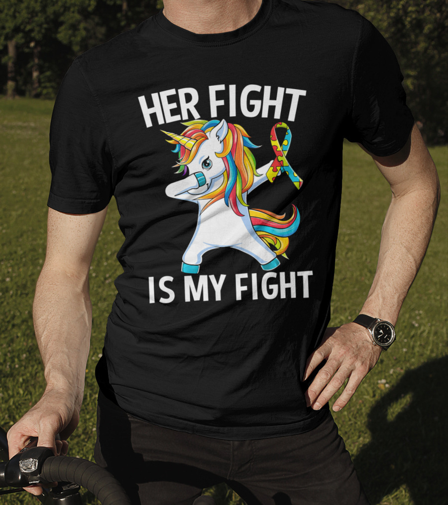 Her Fight Is My Fight Unicorn Puzzle T-Shirt