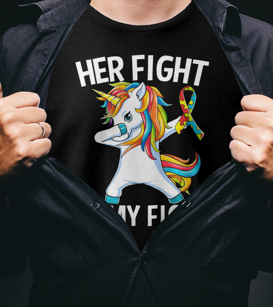 Her Fight Is My Fight Unicorn Puzzle T-Shirt