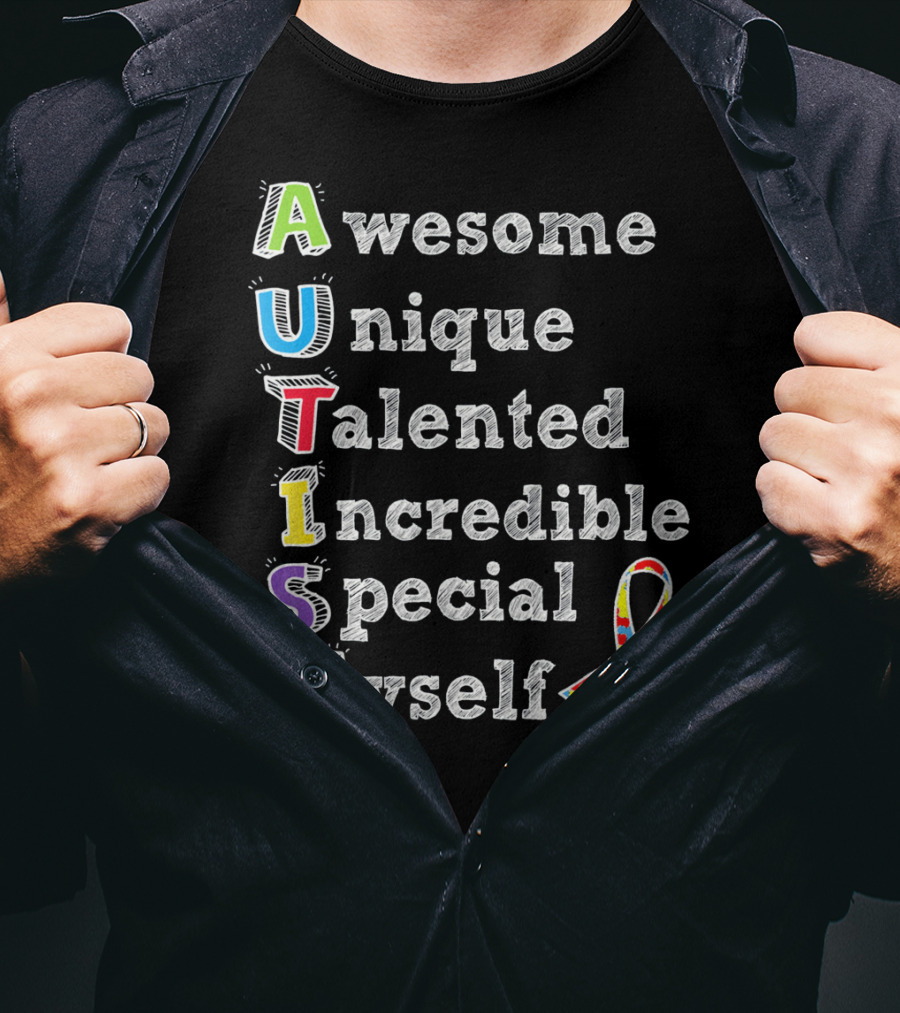 Autism Awareness Awesome Unique Talented Incredible Special Myself T-Shirt