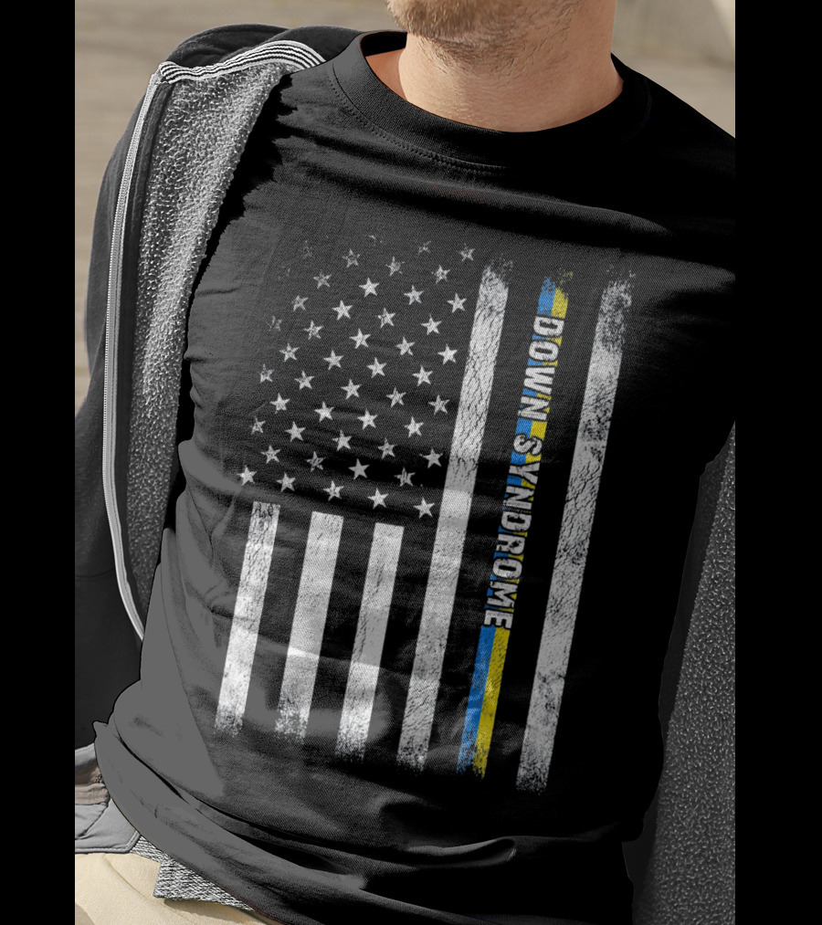 American Flag Down Syndrome Awareness T-Shirt