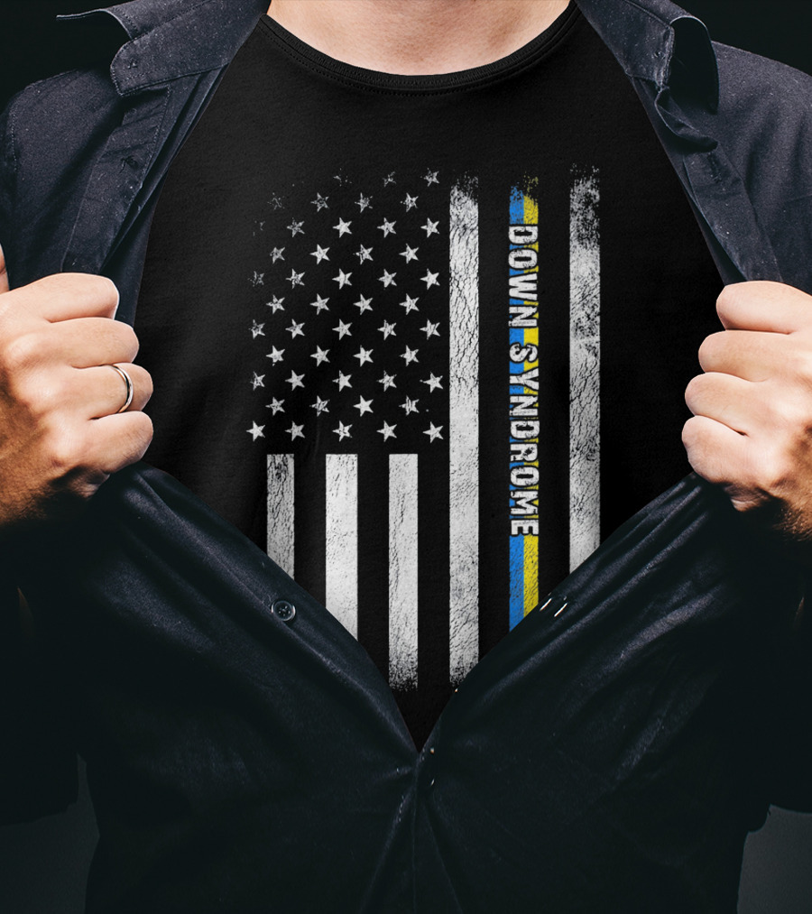 American Flag Down Syndrome Awareness T-Shirt