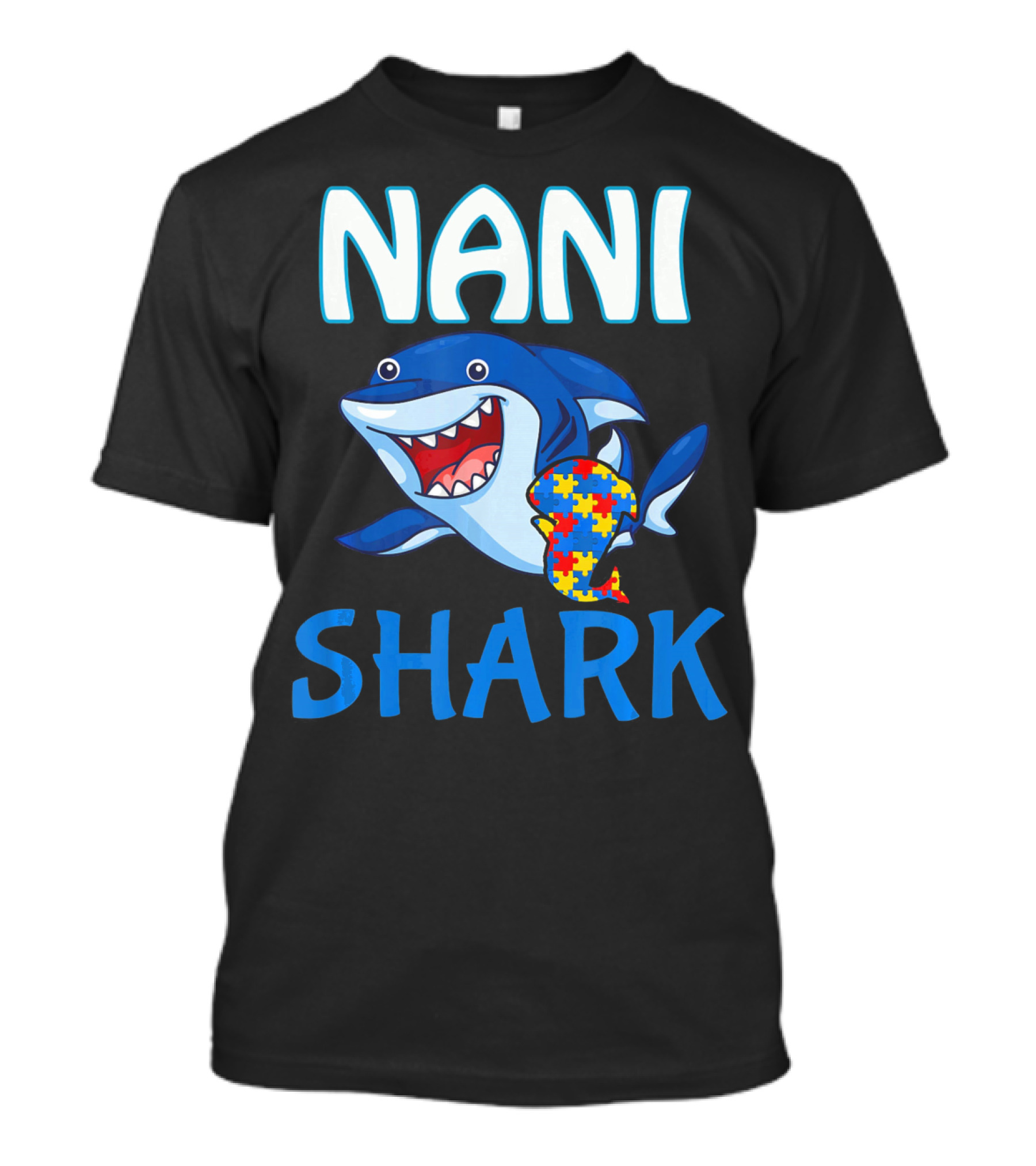 Nani Shark Autism Awareness Puzzle T-Shirt