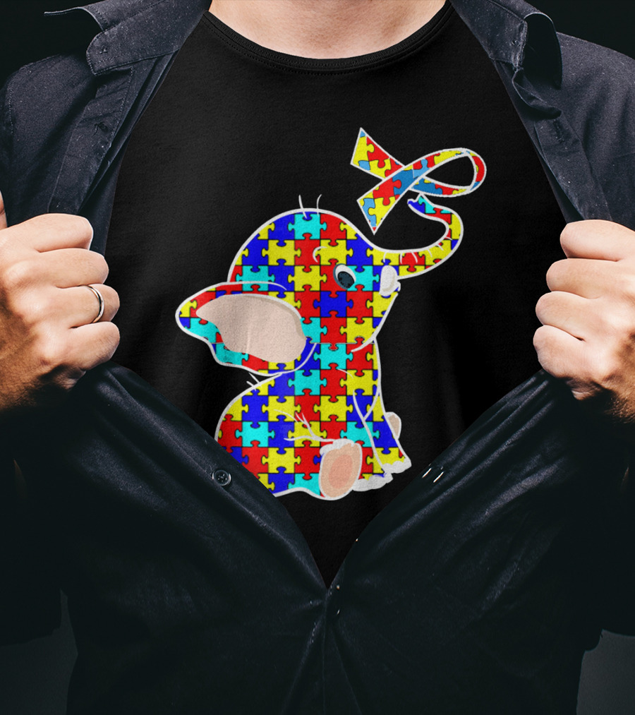 Elephant Puzzle Autism Awareness T-Shirt