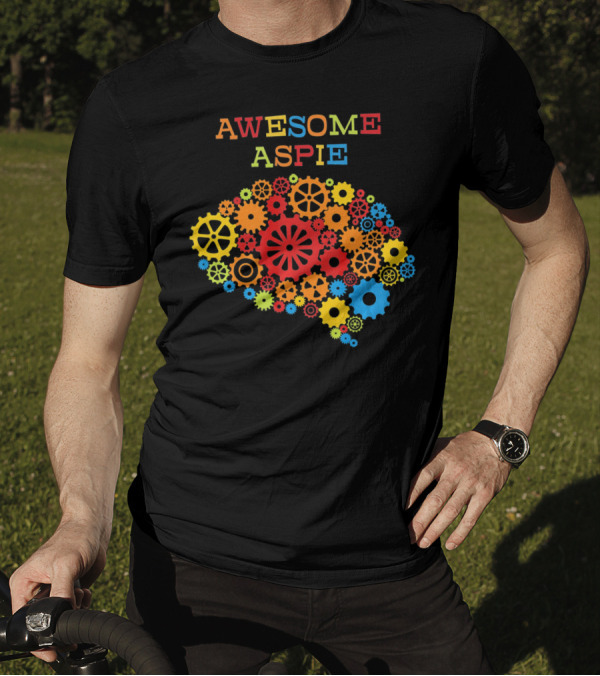Awesome Aspie Steampunk Autistic Genius Brain T-Shirt