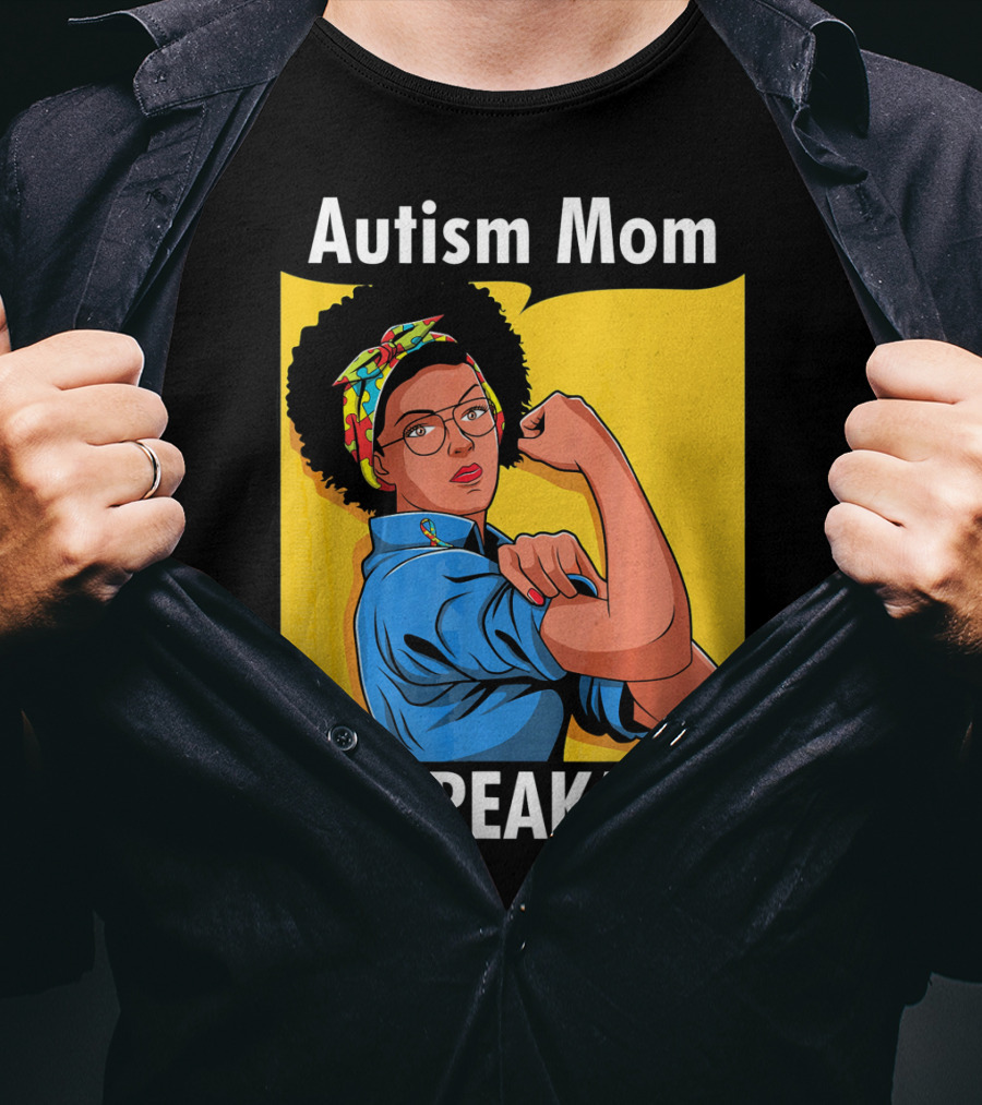 Autism Mom Unbreakable Afro Inspiring Woman Empowerment T-Shirt