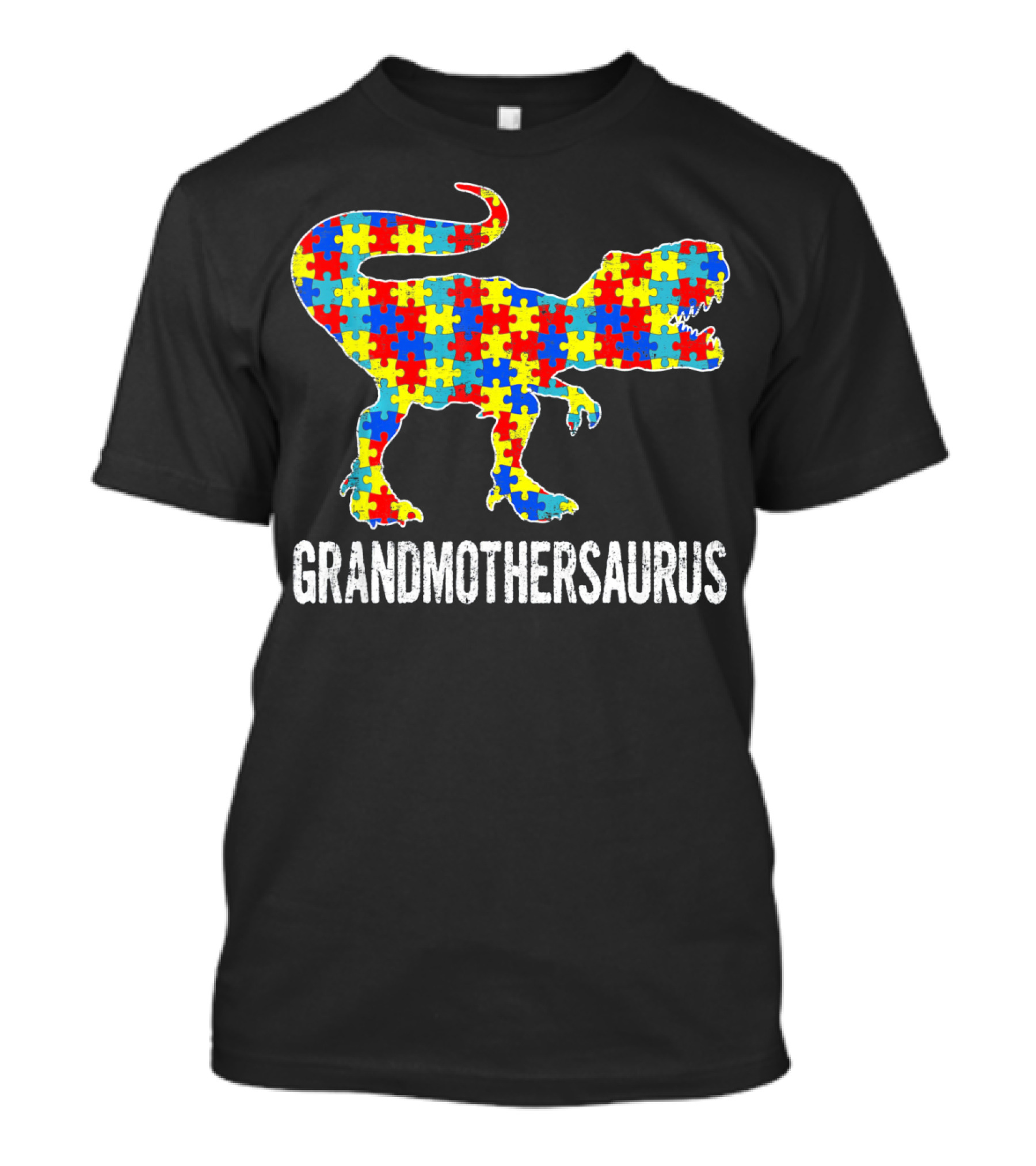 Grandmothersaurus Dinosaur Autism Puzzle T-Shirt