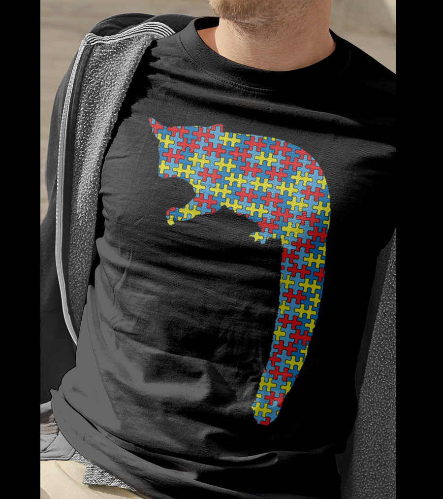 Cuscus Autism Awareness Puzzle Pattern Kids Monkey T-Shirt