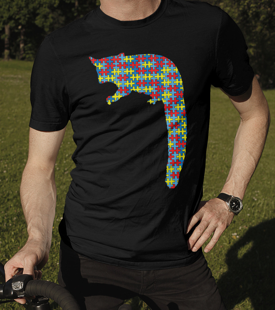 Cuscus Autism Awareness Puzzle Pattern Kids Monkey T-Shirt