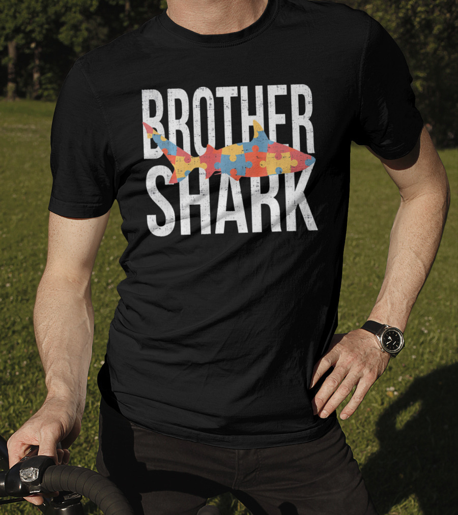 Brother Shark Puzzle Autism Awareness Family T-Shirt