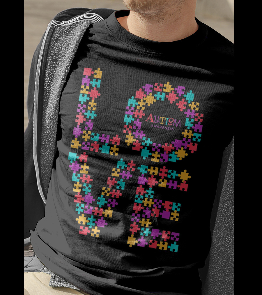 Love Puzzle Autism Awareness Month Autism Awareness T-Shirt