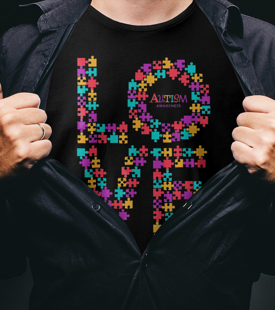 Love Puzzle Autism Awareness Month Autism Awareness T-Shirt